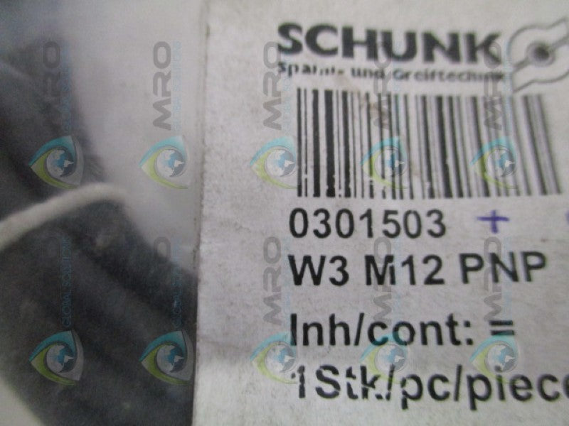 SCHUNK 0301503 W3M12PNP SENSOR CABLE  NSMP