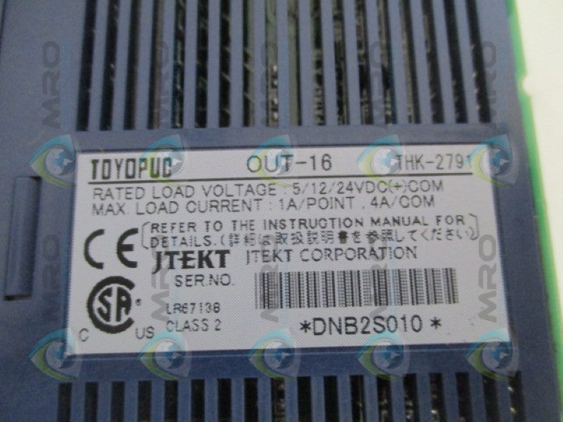 JTEKT THK-2791 OUT-16 OUTPUT MODULE NSMP