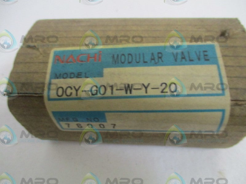 NACHI OCY-G01-W-Y-20 MODULAR VALVE NSMP