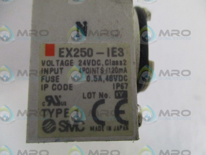 SMC EX250-IE3 DIGITAL INPUT MODULE (AS PICTURED) UNMP
