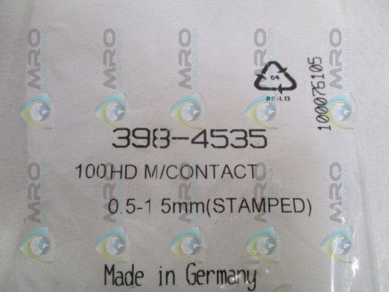 RS 398-4535 CRIMP CONNECTOR (PKG. OF 100) NSMP