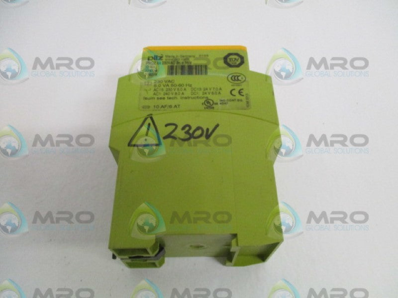 PILZ PNOZ-X4-230VAC-3N/O-1N/C SAFETY RELAY UNMP