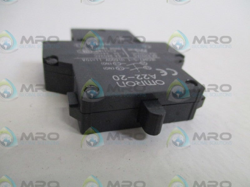 OMRON A22-20 CONTACT BLOCK UNMP