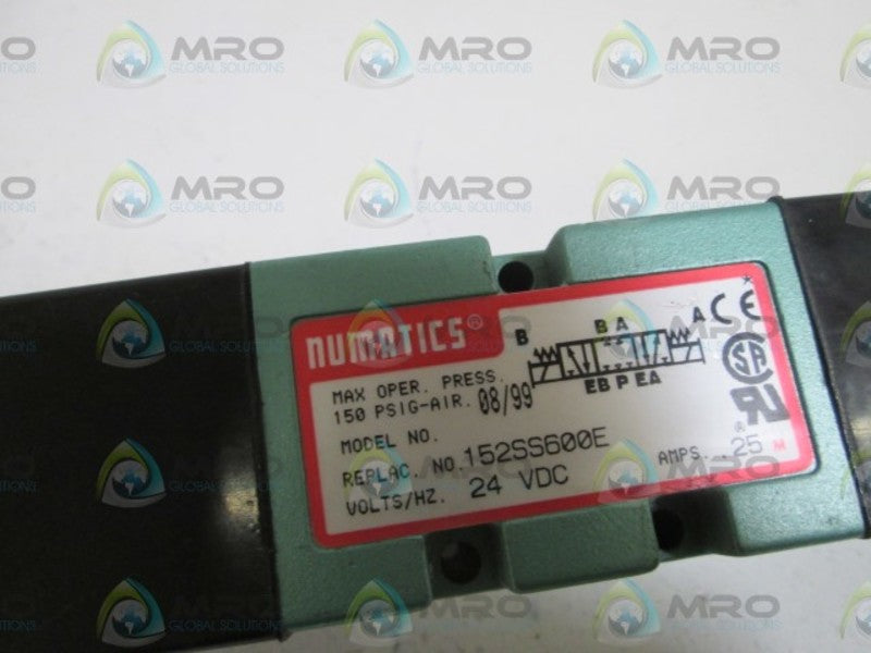NUMATICS VALVE 24VDC 152SS600E  UNMP