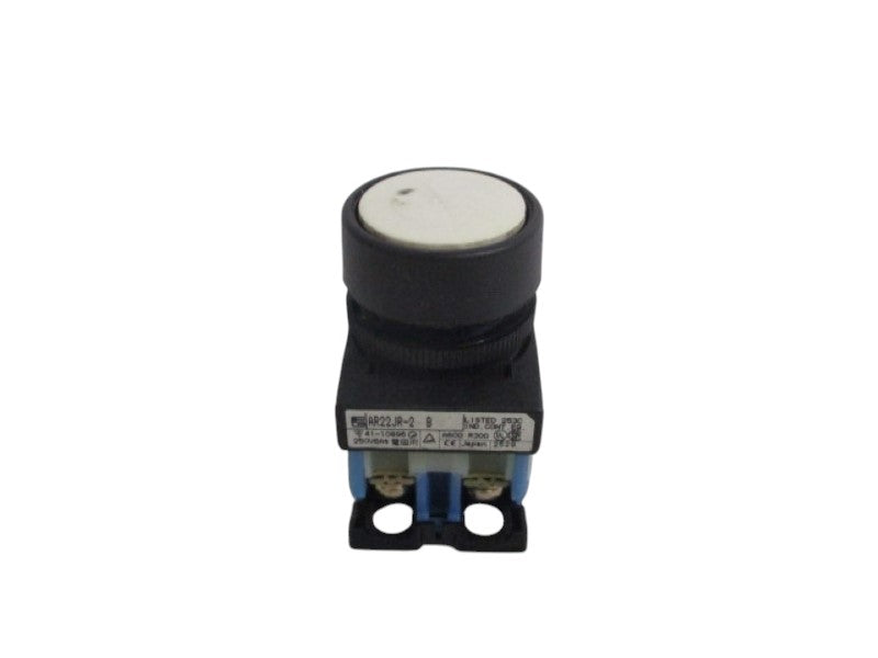 FUJI ELECTRIC AR22JR-2B WHITE PUSHBUTTON SWITCH (AS PICTURED) NSNP
