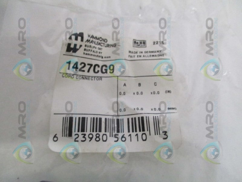 HAMMOND 1427CG9 CORD CONNECTOR NSMP