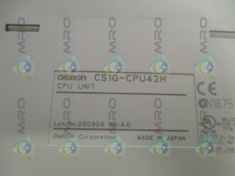 OMRON SYSMAC CS1G-CPU42H PROGRAMMABLE CONTROLLER UNMP