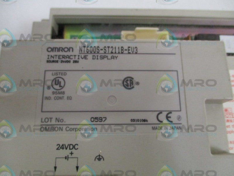 OMRON NT600S-ST211B-EV3 INTERACTIVE DISPLAY MODULE UNMP