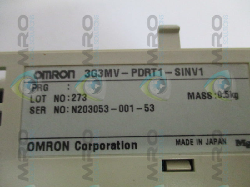 OMRON SYSDRIVE 3G3MV-PDRT1-SINV1 COMMUNICATIONS UNIT UNMP
