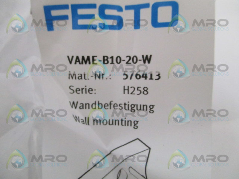 FESTO VAME-B10-20-W WALL MOUNTING KIT  NSMP
