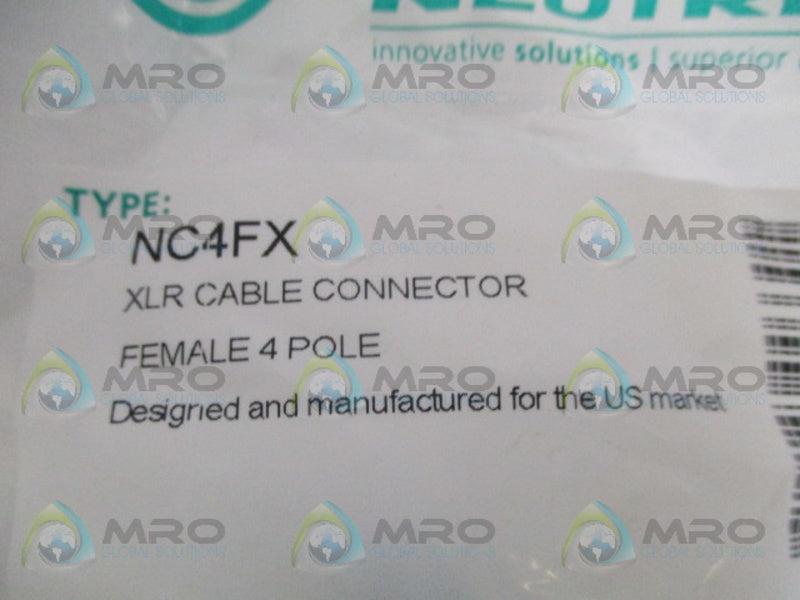 NEUTRIK NC4FX CABLE CONNECTOR NSMP