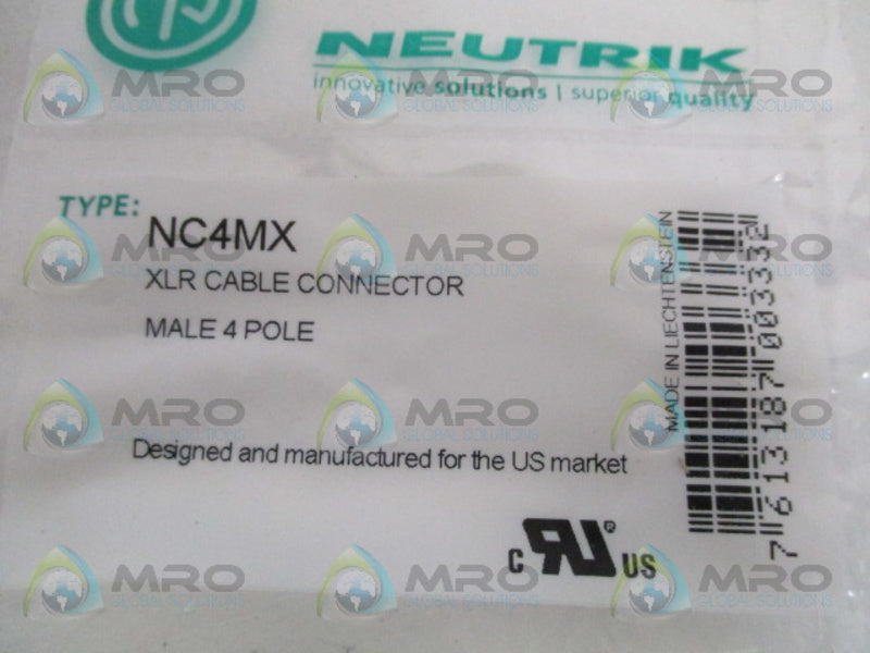 NEUTRIK NC4MX CABLE CONNECTOR NSMP
