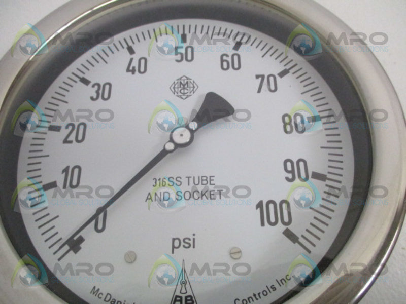 MCDANIEL PART# 0-100 PSI PRESSURE GAUGE  NSNP