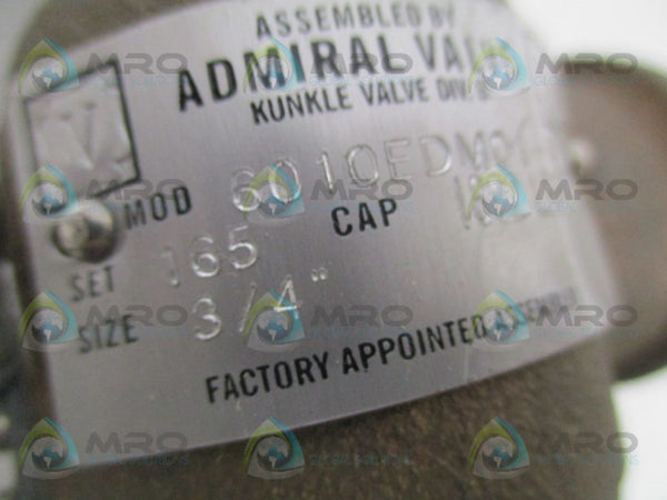 KUNKLE 6010EDM01-AM RELIEF VALVE 3/4" NSNP