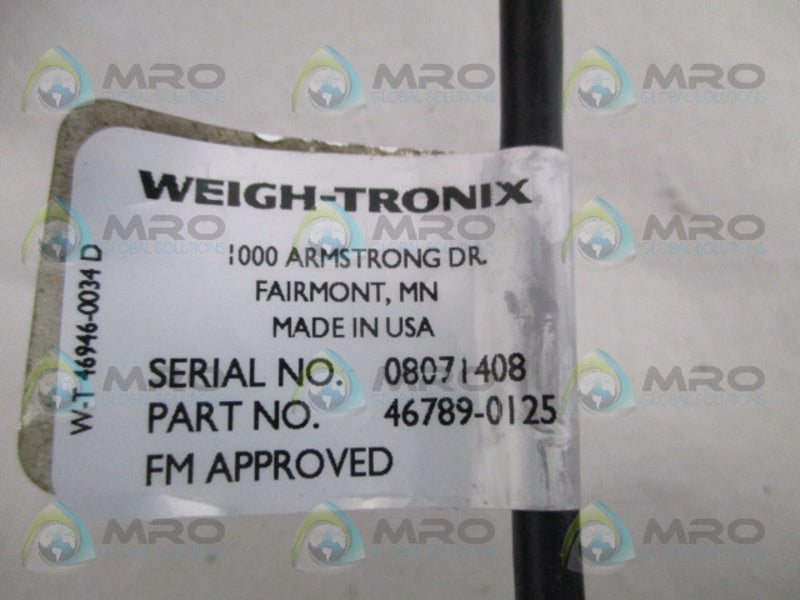 WEIGH-TRONIX WBPS-2.5K 46789-0125 SAFELOAD LIMIT 5000LB NSNP