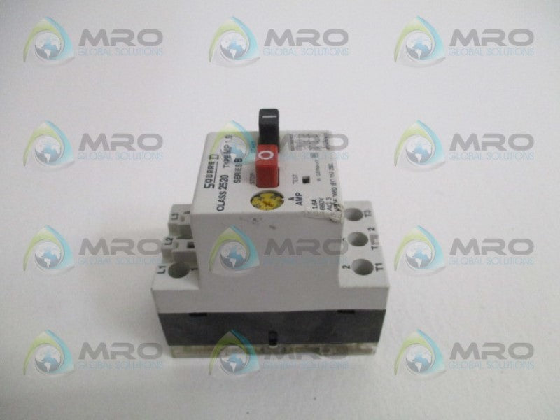 SQUARE D 2520-MP1.0 MANUAL MOTOR STARTER 1-1.6 (AS PICTURED) UNMP