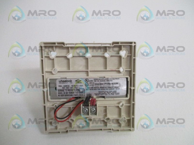 WHEELOCK RSS-24MCW FIRE ALARM STROBE LIGHT WALL MOUNT UNMP