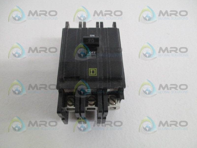SQUARE D QOU320 CIRCUIT BREAKER 20A (AS PICTURED) NSMP