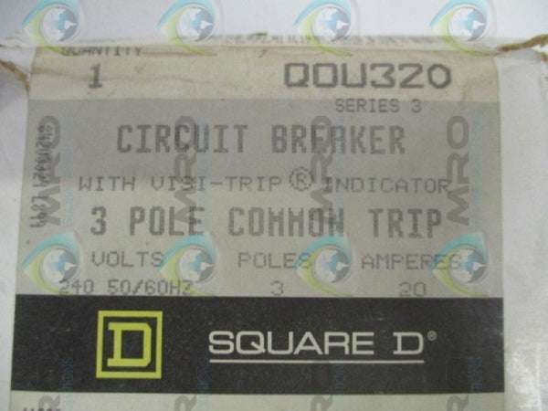 SQUARE D QOU320 CIRCUIT BREAKER 20A (AS PICTURED) NSMP