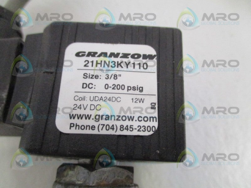 GRANZOW 21HN3KY110 SOLENOID VALVE 3/8" UNMP
