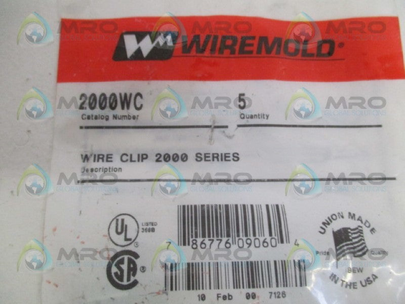 WIREMOLD 2000WC WIRE CLIP (PKG. OF 5) NSMP