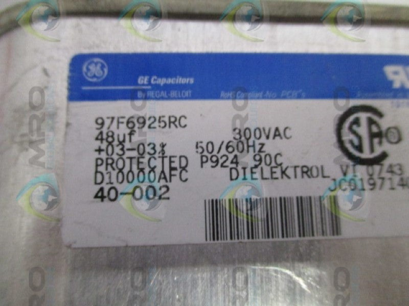 GENERAL ELECTRIC 97F6925RC CAPACITOR 300VAC UNMP