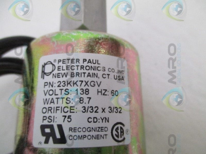 PETER PAUL 23KK7XGV SOLENOID VALVE NSMP