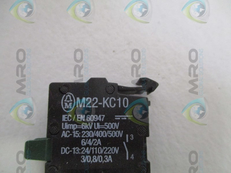 KLOCKNER MOELLER M22-KC10 CONTACT BLOCK UNMP
