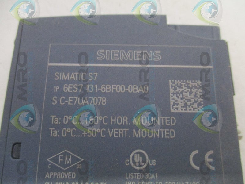 SIEMENS 6ES7131-6BF00-0BA0 DIGITAL INPUT MODULE  UNMP