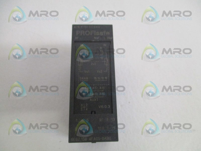 SIEMENS SIMATIC ET200S 6ES7138-4FA05-0AB0 DIGITAL INPUT MODULE NSNP