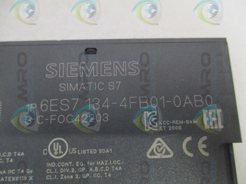 SIEMENS 6ES7134-4FB01-0AB0 INPUT MODULE (AS PICTURED) NSNP