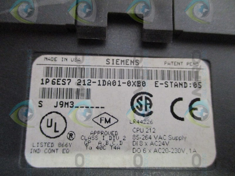 SIEMENS SIMATIC S7-200 6ES7212-1DA01-0XB0 CPU MODULE NSNP