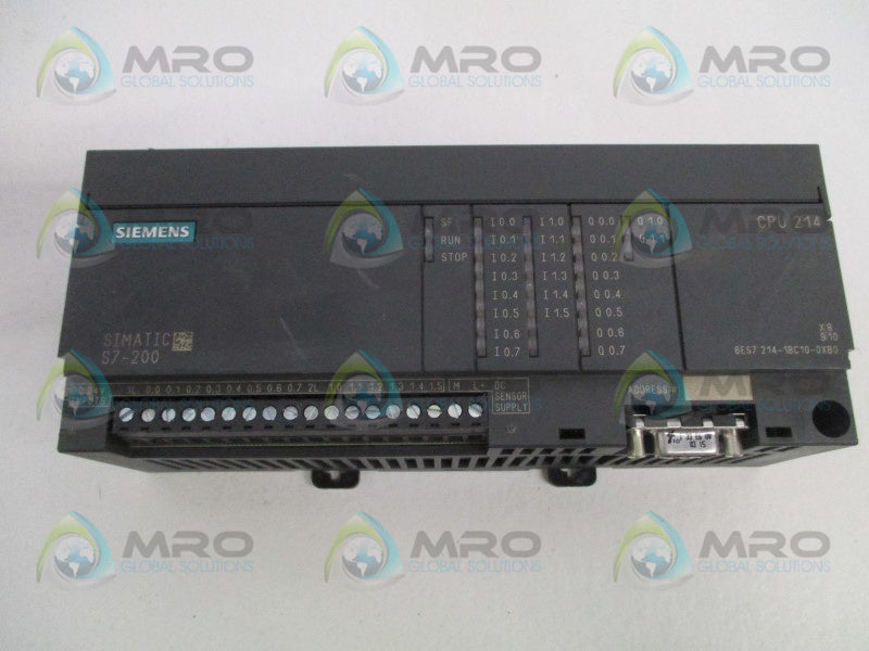 SIEMENS SIMATIC S7-200 6ES7214-1BC10-0XB0 CPU MODULE (AS PICTURED) NSNP