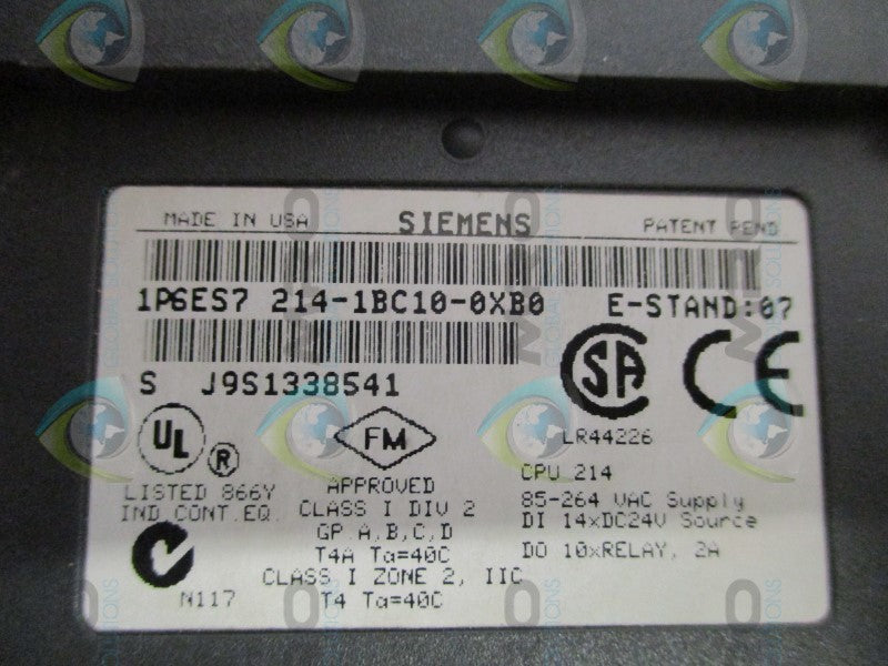 SIEMENS SIMATIC S7-200 6ES7214-1BC10-0XB0 CPU MODULE NSNP