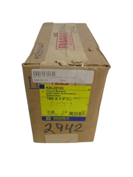 SQUARE D KAL36100 CIRCUIT BREAKER 100A NSFS