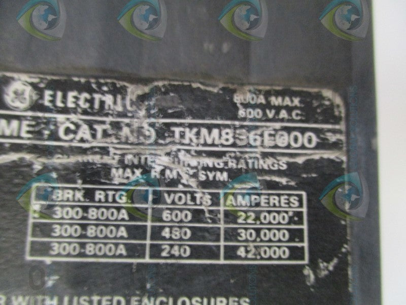 GENERAL ELECTRIC TKM836800 CIRCUIT BREAKER 800A UNMP