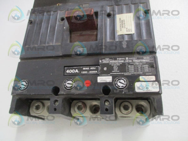 GENERAL ELECTRIC THJK436400 CIRCUIT BREAKER 400A (AS PICTURED) UNMP