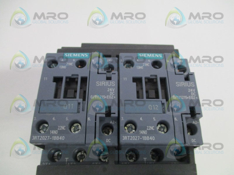 SIEMENS 3RA2327-8XB30-1BB4 REVESING CONTACTOR 24VDC (AS PICTURED) NSNP