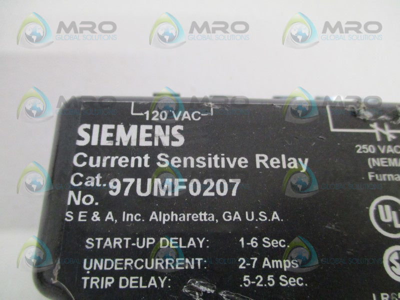SIEMENS 97UMF0207 CURRENT SENSITIVE RELAY(AS PICTURED)NSNP