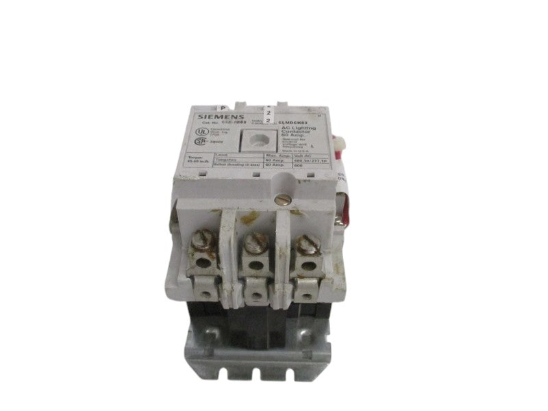 SIEMENS CLM0C03 AC LIGHTING CONTACTOR (AS PICTURED) UNMP