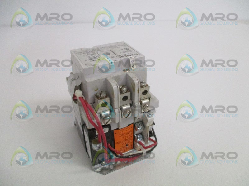 SIEMENS CLM0C03 AC LIGHTING CONTACTOR (AS PICTURED) UNMP