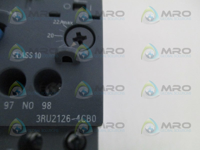 SIEMENS 3RU2126-4CB0 THERMAL OVERLOAD RELAY 17-22A (AS PICTURED) UNMP