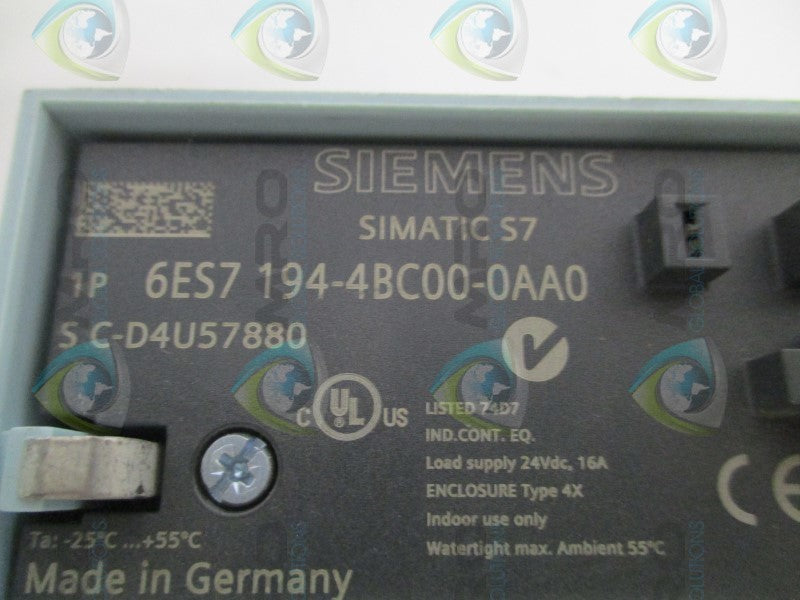 SIEMENS SIMATIC S7 6ES7194-4BC00-0AA0 CONNECTION MODULE NSNP