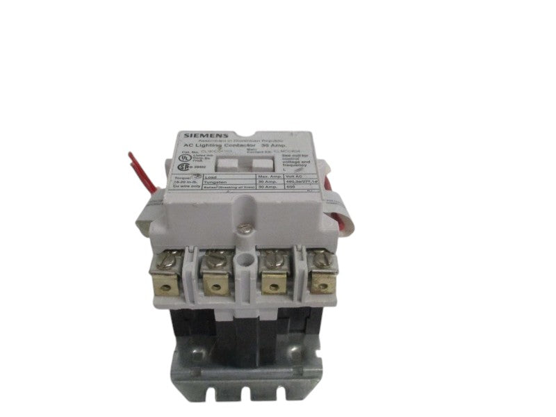 SIEMENS CLM0C04120 AC LIGHTING CONTACTOR UNMP