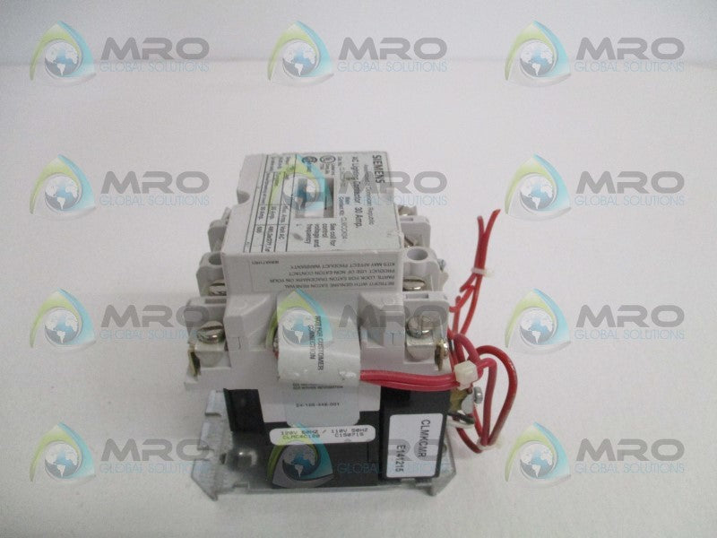 SIEMENS CLM0C04120 AC LIGHTING CONTACTOR UNMP