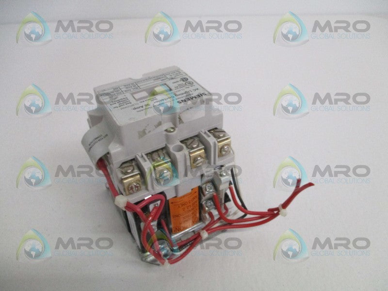 SIEMENS CLM0C04120 AC LIGHTING CONTACTOR UNMP