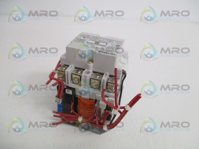 SIEMENS CLM0C04 AC LIGHTING CONTACTOR (AS PICTURED) UNMP