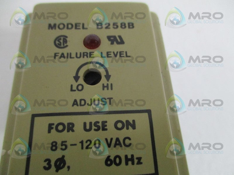 TIMEMARK B258B 3-PHASE POWER MONITOR 15A 15VAC UNMP