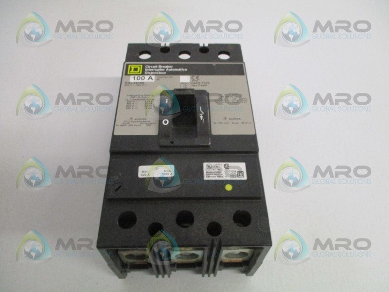 SQUARE D KAL36100 CIRCUIT BREAKER 100A (GRAY) NSMP