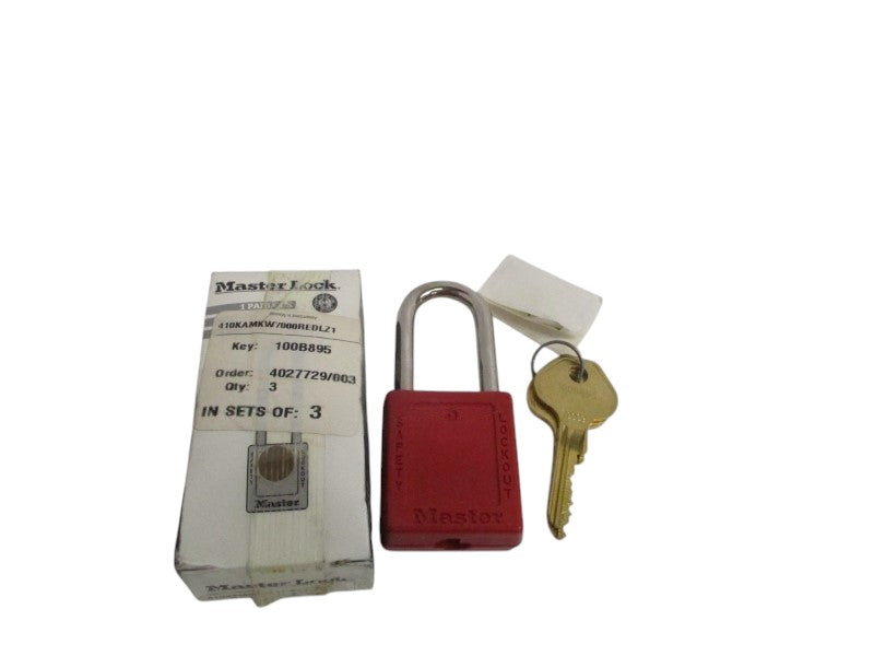MASTER LOCK 410KAMKW7000REDLZ1 100B895 PADLOCK NSMP